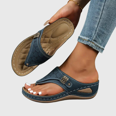 Stefanie | Platte dames instapsandalen