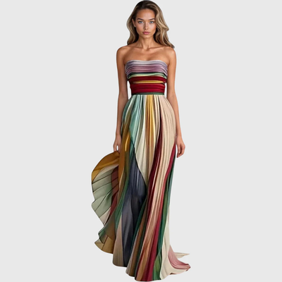 Regine | Strapless dames maxijurk in meerdere kleuren