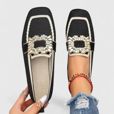 Doris | Dames instaploafers met sierlijke gesp