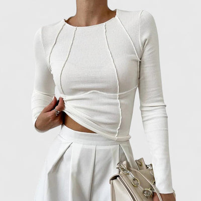 Doris | Casual nauwsluitend damesshirt met lange mouwen