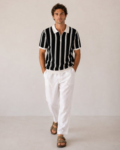 Modena polo met halve rits
