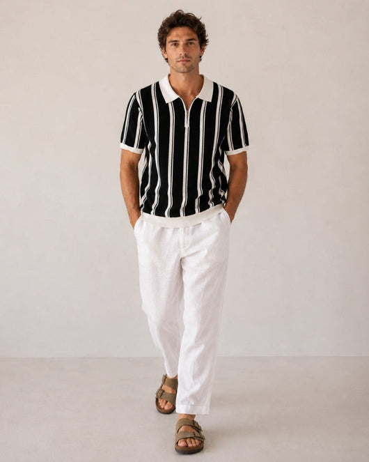 Modena polo met halve rits