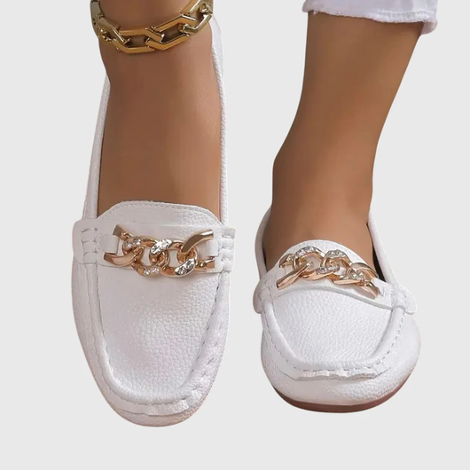 Regine | Dames instaploafers met kettingdetail