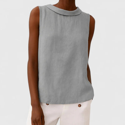 Anastine elegante top met gedrapeerde boothals