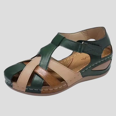 Dames comfortsandalen met voetboogondersteuning en uitsnedes