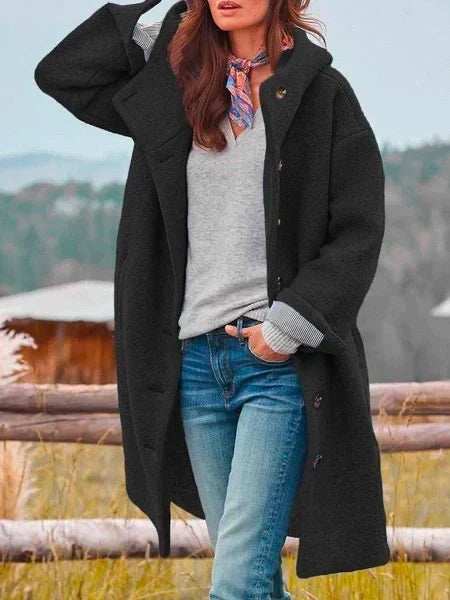 Selina | Oversized dames wintermantel met knoopsluiting