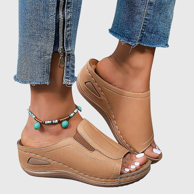 Aretha comfortabele platte sandalen