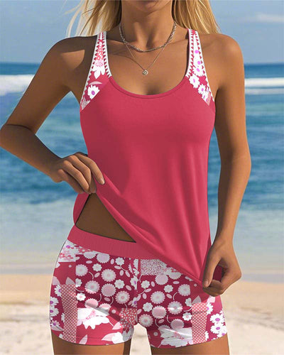 Felicia | Dames tankiniset met bloemenprint