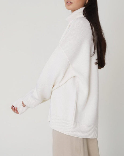 Claudia | Casual oversized damestrui met hoge hals