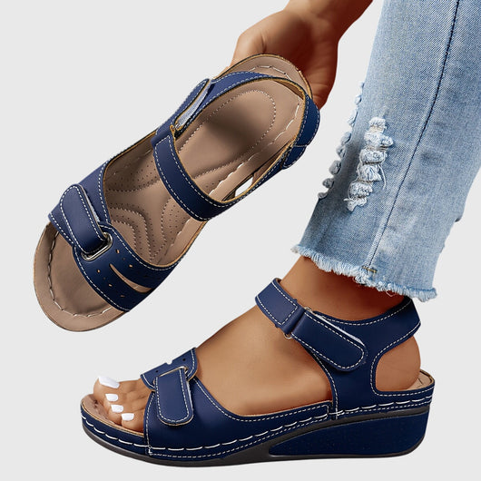 Crystal comfortabele platte sandalen