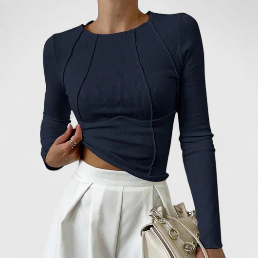 Doris | Casual nauwsluitend damesshirt met lange mouwen