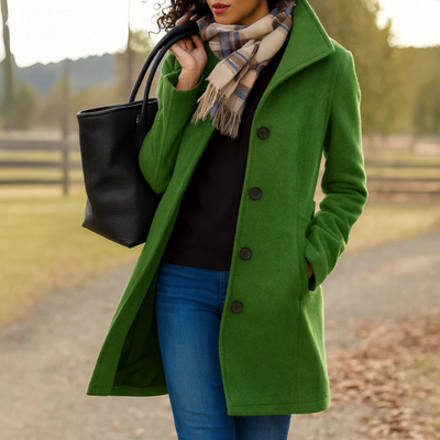 Helga | Klassieke dames winterjas met knoopsluiting