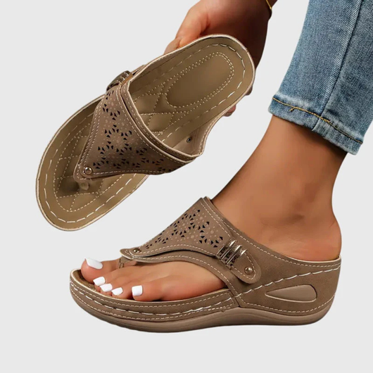 Stefanie | Platte dames instapsandalen