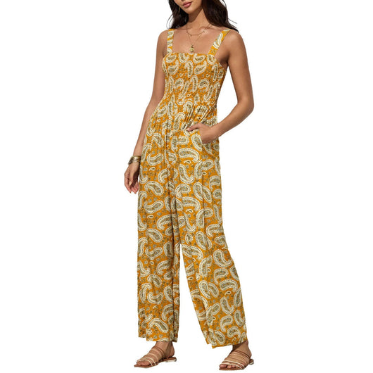 Ursula | Elegante dames jumpsuit met bloemenprint en wijde pijp