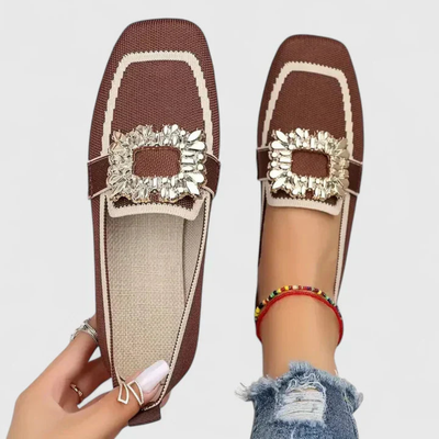 Doris | Dames instaploafers met sierlijke gesp