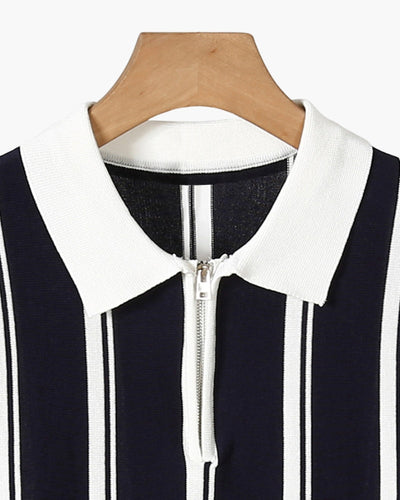 Modena polo met halve rits