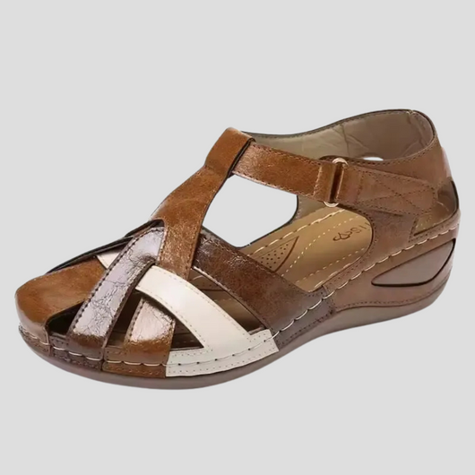 Dames comfortsandalen met voetboogondersteuning en uitsnedes