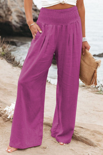 Johanna | Dames broek met hoge taille en wijde pijp