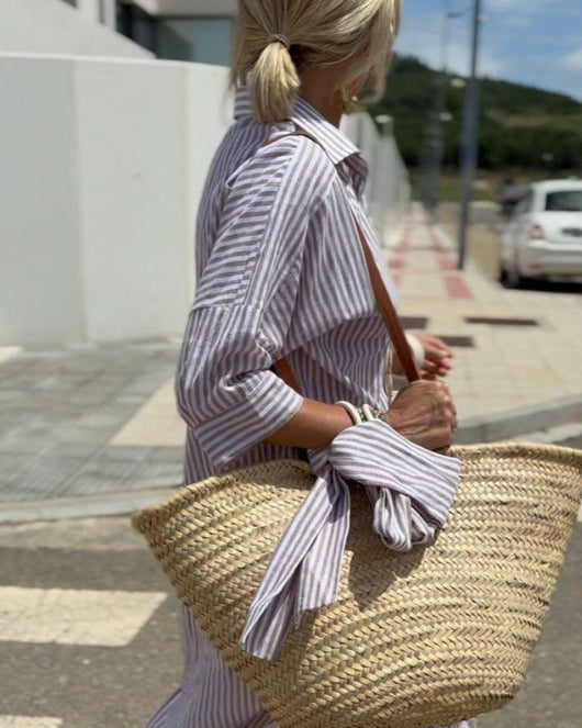 Jasmin | Tijdloze gestreepte dames blousejurk voor de zomer