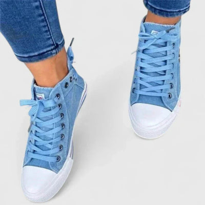 Michaela | Hoge dames sneakers van denim