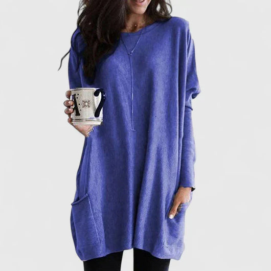 Karla | Casual dames tuniekjurk met lange mouwen