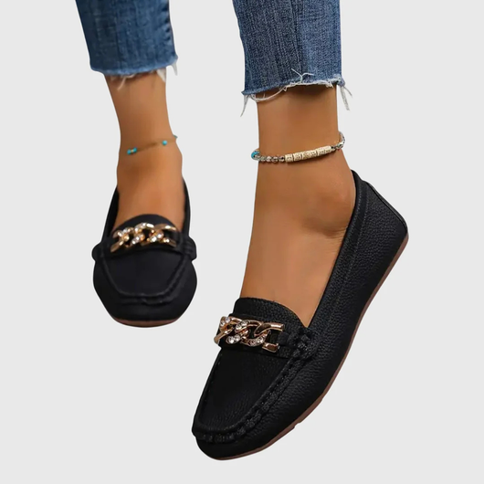 Regine | Dames instaploafers met kettingdetail