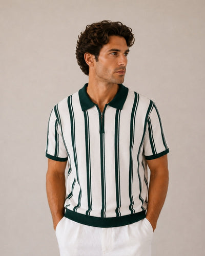 Modena polo met halve rits