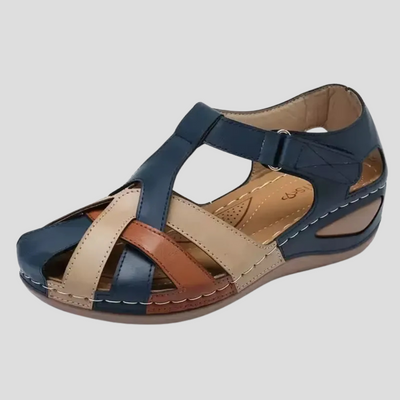 Dames comfortsandalen met voetboogondersteuning en uitsnedes