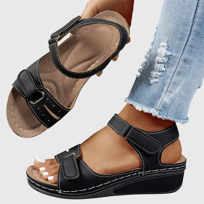 Crystal comfortabele platte sandalen