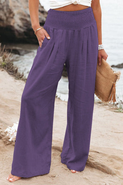 Johanna | Dames broek met hoge taille en wijde pijp