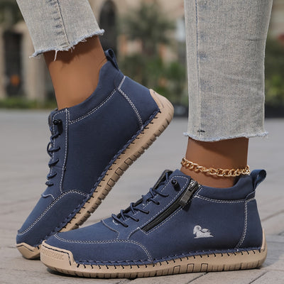 Bettina | Comfortabele dames veterschoenen met rits