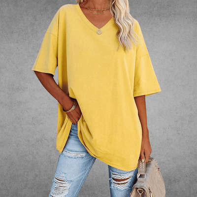 Franziska | Casual oversized dames T-shirt met V-hals