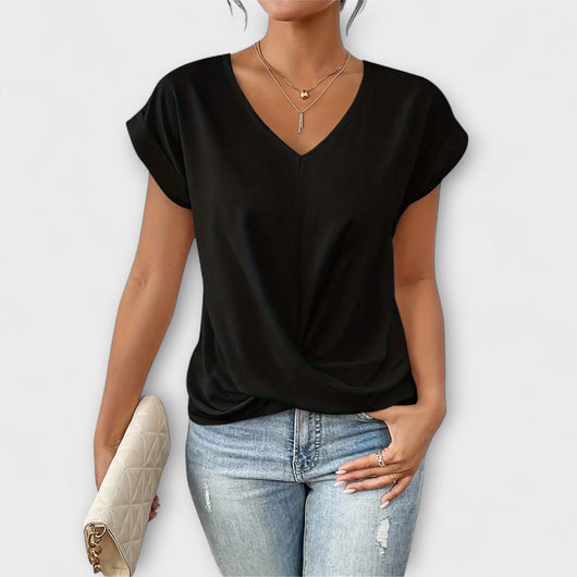 Carlinda elegante top met V-hals