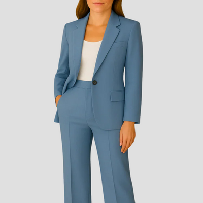 Laura | Getailleerd dames pak met lange blazer en broek