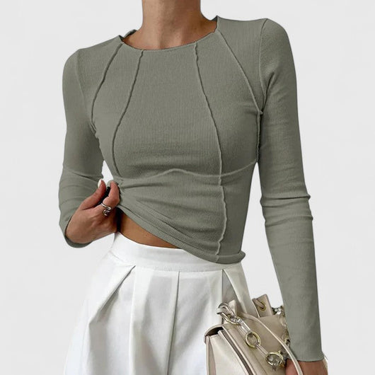 Doris | Casual nauwsluitend damesshirt met lange mouwen