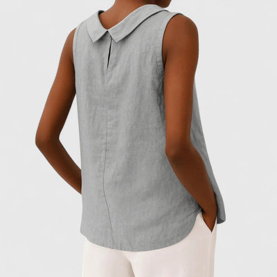 Anastine elegante top met gedrapeerde boothals