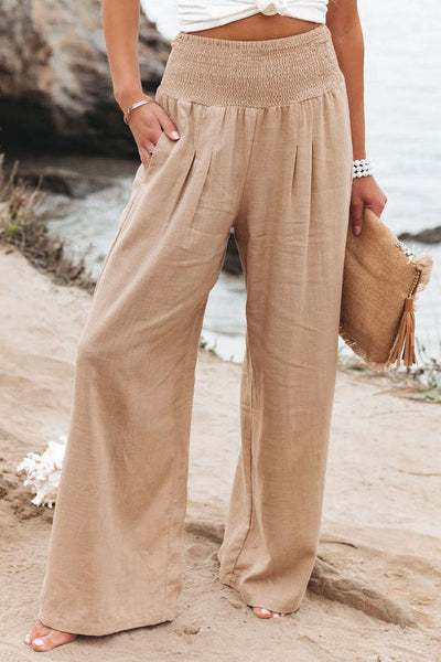 Johanna | Dames broek met hoge taille en wijde pijp