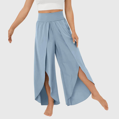 Magdalena | Wijde dames boho broek met split