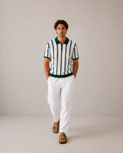 Modena polo met halve rits