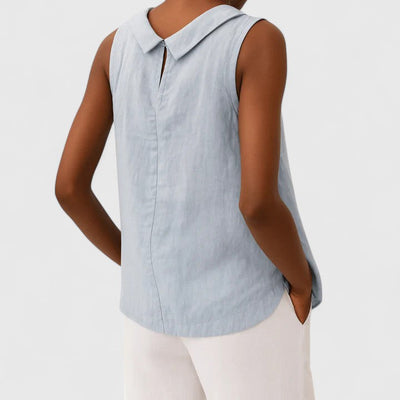 Anastine elegante top met gedrapeerde boothals