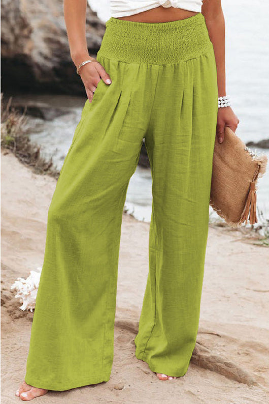 Johanna | Dames broek met hoge taille en wijde pijp