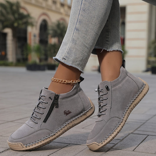Bettina | Comfortabele dames veterschoenen met rits