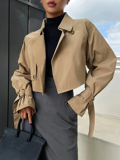 Irina | Korte dames trenchcoat in high-fashion stijl