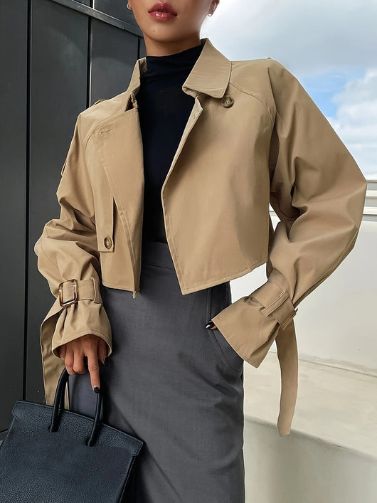 Irina | Korte dames trenchcoat in high-fashion stijl