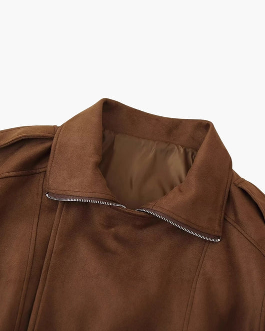 Vintage jas in suèdelook