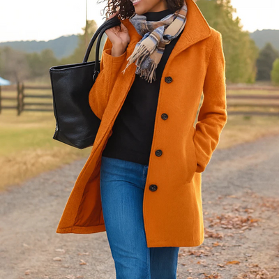 Helga | Klassieke dames winterjas met knoopsluiting