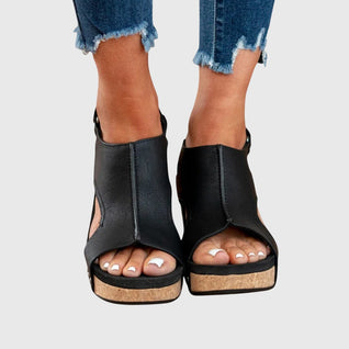 Adela comfortabele platte sandalen