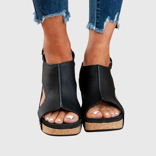 Adela comfortabele platte sandalen