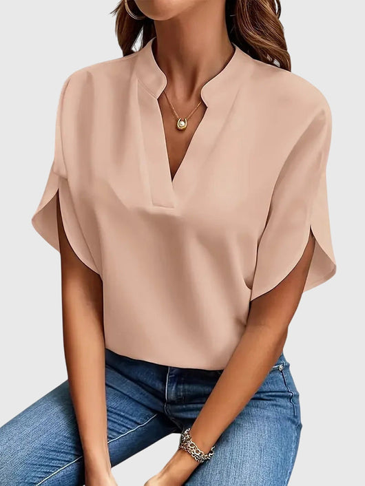 Beatrix zacht elegant shirt met V-hals