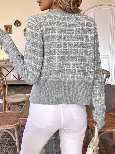 Elisa | Modieus kort dames vest van tweed